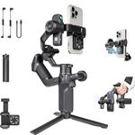 FeiyuTech SCORP Mini 3 Gimbal Stabilizer for iPhone & Android, Built-in AI Tracking Module & Cooling Fan, 2KG Payload 3-Axis Phone Gimbal with Integrated Grip Design, Stabilizer for Smartphone