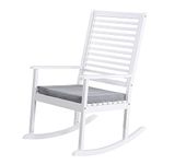 Lennox Furniture Rocking Chair with Free Seat Cushion White