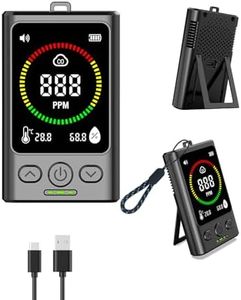 Portable Carbon Monoxide Detector with Temperature and Humidity Sensor, Mini 4-in-1 Carbon Monoxide Detector Suitable for Travel,Camping,RV and Home
