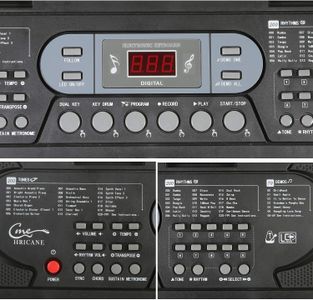 Hricane 61-Key Digital Keyboard – Black Electronic Piano