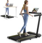 TOPUTURE 2 in 1 Folding Treadmill, 2.5HP Foldable Under Desk Treadmills for Home/Office, Dual LED Screen, Large Running Area,10MPH, Bluetooth Speaker, Heart Rate, App & Remote Control