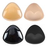 TOPWEL 2 Pairs Removable Bra Pads Lift Breast Inserts Self-Adhesive Silicone Bra Inserts Invisible Bikini Push Up Sticky Bra Cups Comfy Sports Cups Bra Insert for Bikini Top Swimsuit