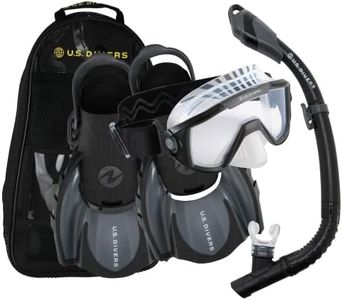 US Divers Unisex Adult Set Avila 2.0 Paradise Snorkeling, Black and Dark Grey, M