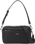 Calvin Klein Women's Small Crossbody Camera Bag with Zip, Black (Ck Black), One Size