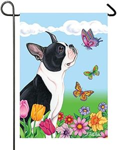 Boston Terrier - Best of Breed Butterfly Garden Flag