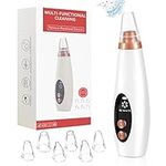 Blackhead Remover Vacuum,Pore Cleaner Electric Face Tool,Acne Extractor Multifunction Black Head Sucker,with LED Screen USB Rechargeable 5 Suction & 4 Probes