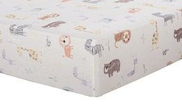 Trend Lab Deluxe Flannel Fitted Crib Sheet, Crayon Jungle