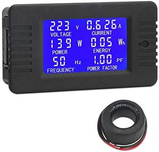 AC Digital Meter, DROK Current Voltage Amperage Power Energy Frequency Factor Multimeter AC 80-260V 100A LCD Digital Display Voltmeter Ammeter 220V 110V Monitor Detector with Current Transformer CT