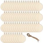 The Twiddlers - 60 Wooden Christmas Baubles for Christmas Tree Ornaments DIY Art and Crafts Pyrography Xmas Party Decorations - 7cm