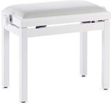 Stagg PBF39 WHM VWH Velvet Top Piano Bench - White