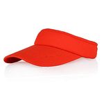 Red Colors Sun Visors for Women and Girls, Long Brim Thicker Sweatband Adjustable Hat for Golf Cycling Fishing Tennis Running Jogging and other Sports