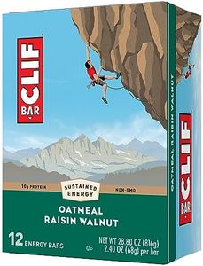 CLIF BAR - Oatmeal Raisin Walnut - Made with Organic Oats - Non-GMO - Plant Based - Energy Bars - 2.4 oz. (12 Pack)