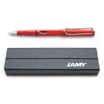 Lamy Safari Fountain Pen, Red Medium Nib (L16M) (Red Fountain Pen with Gift Box)