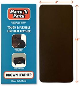 MATCH 'N PATCH Realistic Leather Repair Patch - Durable, Easy-to-Apply, Professional Grade, Versatile, Designed in North Carolina for Furniture Restoration, Home Decor & DIY - Black, 14 inch x 6 inch