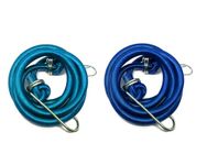 Genxtra® High Strength Elastic Neon Color Bungee Cords, Luggage Tying Rope with Hooks, Set of 2, 5 feet, Neon Color, (Blue and Navy Blue)