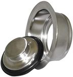 Mr. Scrappy Brushed Nickel Universal Garbage Disposal Sink Flange and Stopper, Fits Standard 3-1/2 Inch Sink Opening