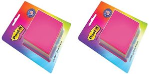 3M Post-it Sticky Note Cube, 200 Sheets (4 Colors x 50 Sheets) | 3" x 3" Size | for Notes, Reminders, Study, School and organizing (Pack of 2)