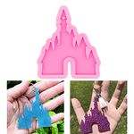 Castle Shape Shiny Glossy Silicone Molds for DIY Keychain Necklace Pendant Jewelry Making, Halloween Theme Style Epoxy Craft Key Chain Silicone Mould Polymer Clay Molds