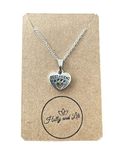 Heart Best Friend Necklace, Love Heart BFF, Silver Plated Chain, Dog Remembrance Necklace, Best Friend Hearts Necklaces