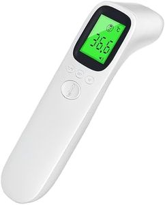 Infrared Touchless Baby Thermometer, Non-Contact Forehead Thermometer for Adults & Babies, 1-Second Reading with LCD Screen & Fever Alarm, 32 Memory Recall, Hygienic Design (Batteries Not Included)