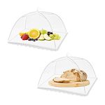 Mesh Food Tent, 2PCS Foldable High-Density Food Cover Mesh Used for Barbecue, Camping, Party (17 Inch)