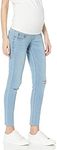 Motherhood Maternity Women's Super Stretch Secret Fit Over The Belly Skinny Ankle Length Jeans Indigo Blue, Light Wash-Ankle Length, Large