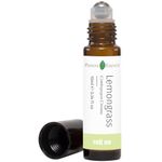 Organic Lemongrass Essential Oil Roll On, Pure Lemongrass Essential Oil Pre-Diluted with Jojoba Oil for Skin Application, Leak-Proof Metal Rollerball, Travel Safe Roll-on (10 mL)