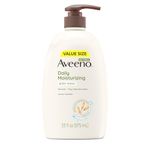 Aveeno Daily Moisturizing Body Wash with Soothing Oat, Creamy Shower Gel, Soap-Free and Dye-Free, Light Fragrance for Sensitive skin , 33 fl. Oz,975 ml