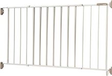Safety 1st Wide and Sturdy Gate fits 40-60" wide, and 26.5" tall, Hardware mounted Metal Swing gate, Perfect for Babies and Pets, White