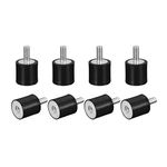 uxcell Rubber Mounts 8pcs M4 Male/Female Vibration Isolator Shock Absorber, for Garage Motor Air Compressor Car Boat Bobbins, D15mmxH15mm