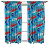 DISNEY CARS 3" Lightning Curtain Set, Fabric, Multi-Colour, 168 x 0.03 x 182 cm