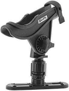 Scotty 0282-BK Baitcast/Spin Rod Holder, Baclk, Track Mnt