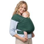 Boba Baby Wrap Carrier – Original Baby Sling Carrier for Newborns (7–35 lbs), Soft, Secure, Hands-Free & Ergonomic, Ideal for Comfortable Bonding, New Parents (Serenity Rainforest)