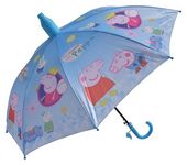 CHAATEWALA™ Blue Peppa Pig Telescopic Cover Umbrella,Umbrella With Waterproof Cover Transparent Sleeve, Peppa Pig Umbrella, Umbrella for Children, Umbrella for Kids, Peppa Pig Umbrella for Girls