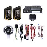HUIOP Car Remote Starter,Car Anti-Theft Alarm Remote Starter System PKE Keyless Entry BT Remote Engine Starter Central Lock Kit 2-Way Vibration Alarm Support APP Control with 2 Remote Controller