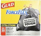 Glad Trash Bags Tear Resistant 30 Gal. Black 50 Bags/Box