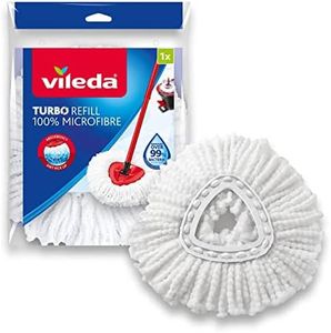 Vileda Recambio Turbo Classic; Compatible con todos los sistemas Turbo de Vileda; Apto para todo tipo de suelos duros; Elimina el 99% de las bacterias solo con agua; 1 unidad