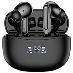 Wireless Earbuds, Bluetooth 5.3 Headphones In Ear with 4 Noise Cancelling Mic, 2023 New Bluetooth Earbuds Mini Deep Bass Stereo, LED Display Wireless Headphones 42H Playtime IP7 Waterproof Sports