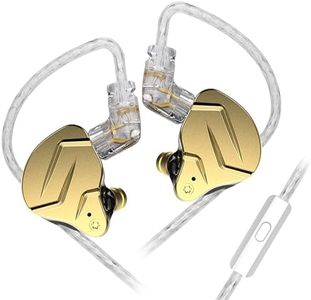 Yinyoo KZ ZSN Pro X in Ear Buds Earphones Hybrid Dynamic Driver Balanced Armature Earbuds Headphones Dual Driver 1DD 1BA Deep Bass Stereo Sound Ergonomic Comfortable Earphones (with mic, Golden)