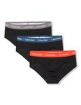 Calvin Klein Men's Cotton Stretch 3-Pack Hip Brief, Black Bodies W/Spellbound, Eiffel Tower, Cherry Kiss Wb, Large