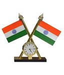 Motoway Car Dashboard Indian Flag with Clock for Mahindra Scorpio