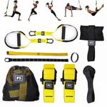 FreshDcart Unisex Suspension Body Trainer Exercise Kit Band - Portable Home Gym Workout Set with Door Anchor and Wall Mount (Multi-Colour)