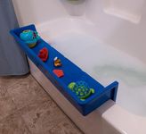 Tub Topper® Bathtub Splash Guard Play Shelf Area -Toy Tray Caddy Holder Storage -Suction Cups Attach to Bath Tub -No Mess Water Spill in Bathroom -Fun for Toddlers Kids Baby