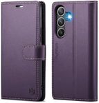 Wallet Case for Samsung Galaxy S26 Plus/S26+ 6.7", RFID Blocking Credit Card Holder, PU Leather Folio Flip Kickstand Protective Shockproof Cover for Galaxy S26 Plus (Purple, Samsung Galaxy S26 Plus)