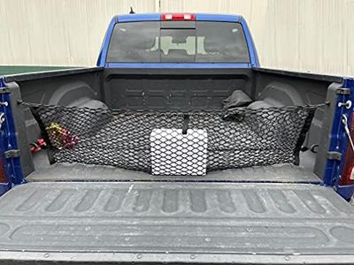 Truck Bed Envelope Style Mesh Cargo Net for Dodge Ram 1500 with Plastic Bed Liner SLT ST Sport TRX 2011-2024 - Premium Organizer and Storage - Vehicle Carrier Organizer for Dodge Ram 1500