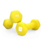 KAYMAN Neoprene Dumbbells with Free Poster – Weight Set for Home Gym | Fitness Training Equipment | Anti-Slip Grip Material | Comes with Workout Guide | Pair of 1kg 2kg 3kg 4kg 5kg 6kg 8kg 10kg (1)