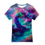 uideazone Boys 3D Cool Short Sleeve Tee Shirt Girls Novelty T-Shirt Dragon Crew Neck Tee Shirts for Daily 6-8 Years