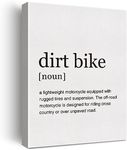 Dirt Bike Definition Canvas Wall Art Bike Print Poster Decor Home Decoration Artwork Ready to Hang 12x15 Inch Framed Gifts for Motocross Lover