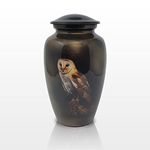 Precious Handicraft Urn Cremation Urn, Barn Owl Urns for Human Ashes Adult, Funeral Urn Large Size