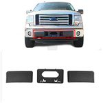 Labwork Front Bumper Guards Pads License Plate Frame Bracket Replacement for 2009-2014 F-150 9L3Z17E810B 9L3Z17A385A